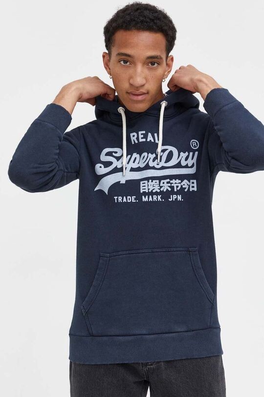

Толстовка Superdry, темно-синий