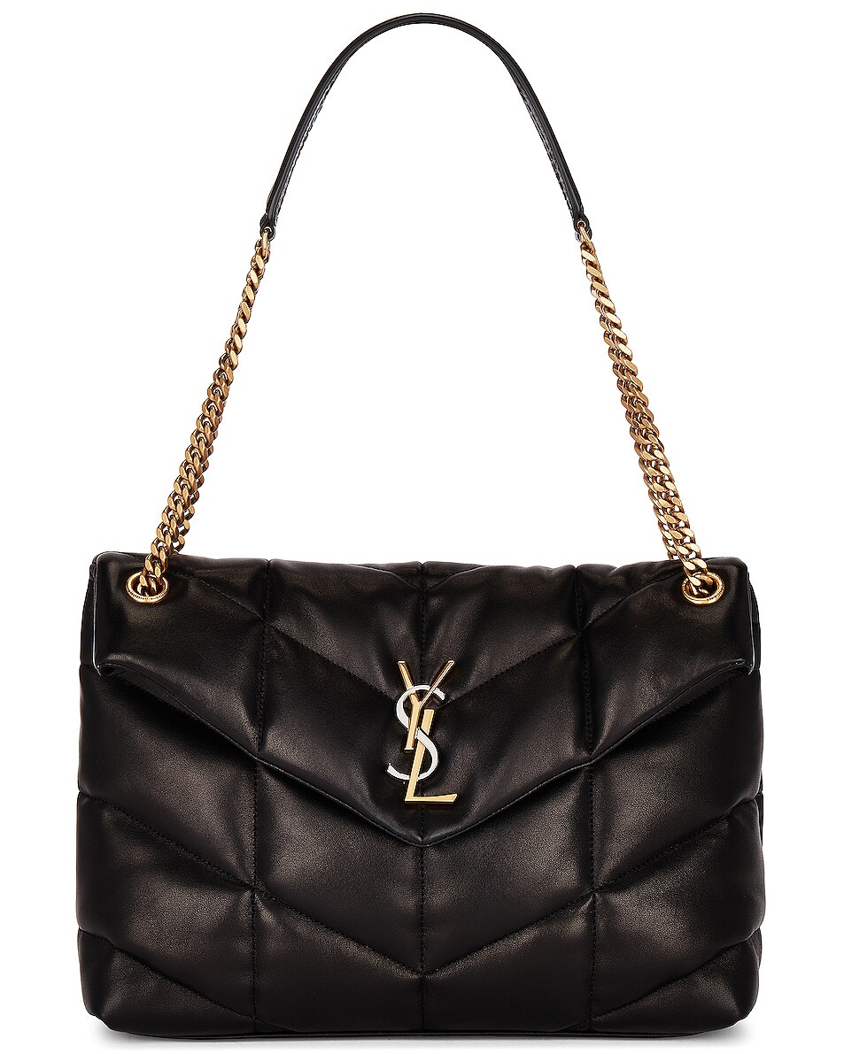 

Сумка Saint Laurent Medium Puffer Tri Metal Chain, неро