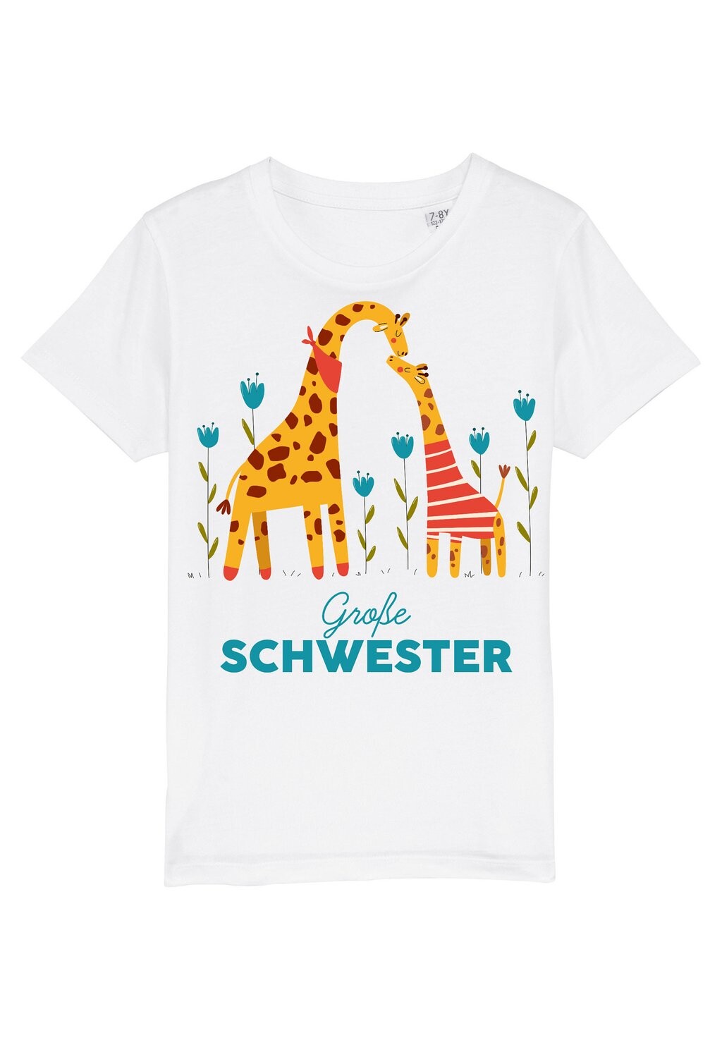 

Футболка с принтом GIRAFFE GROßE SCHWESTER Watapparel, цвет white