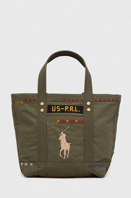 

Хлопковая сумка Polo Ralph Lauren, зеленый