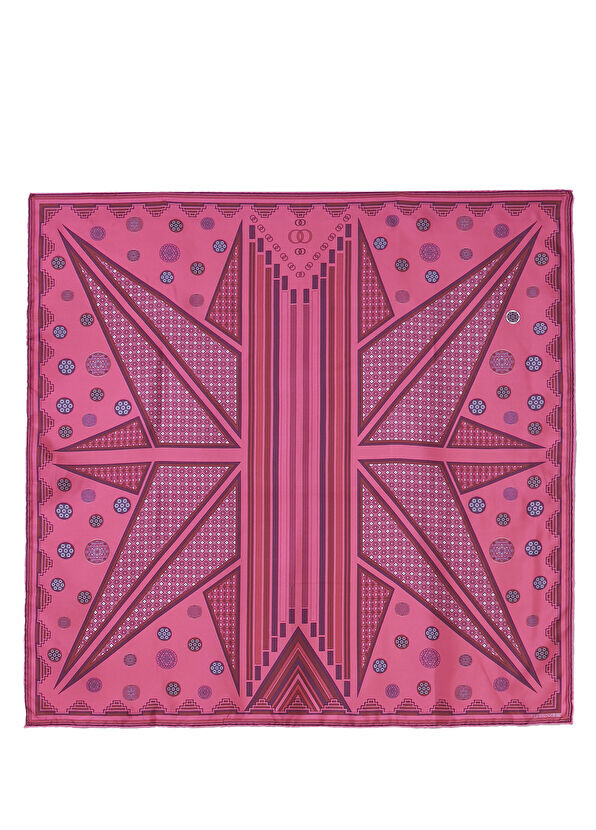 

Esen Yolu шелковый шарф из твила 90x90 Imannoor, розовый