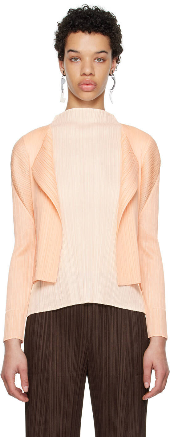 

Кардиган в розовых цветах Pleats Please Issey Miyake, май, Розовый