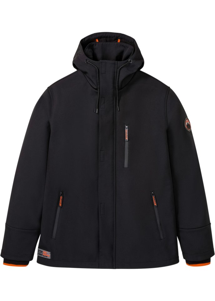 Куртка из софтшелла Bpc Bonprix Collection, черный куртка из софтшелла со светоотражающими деталями bpc bonprix collection серый