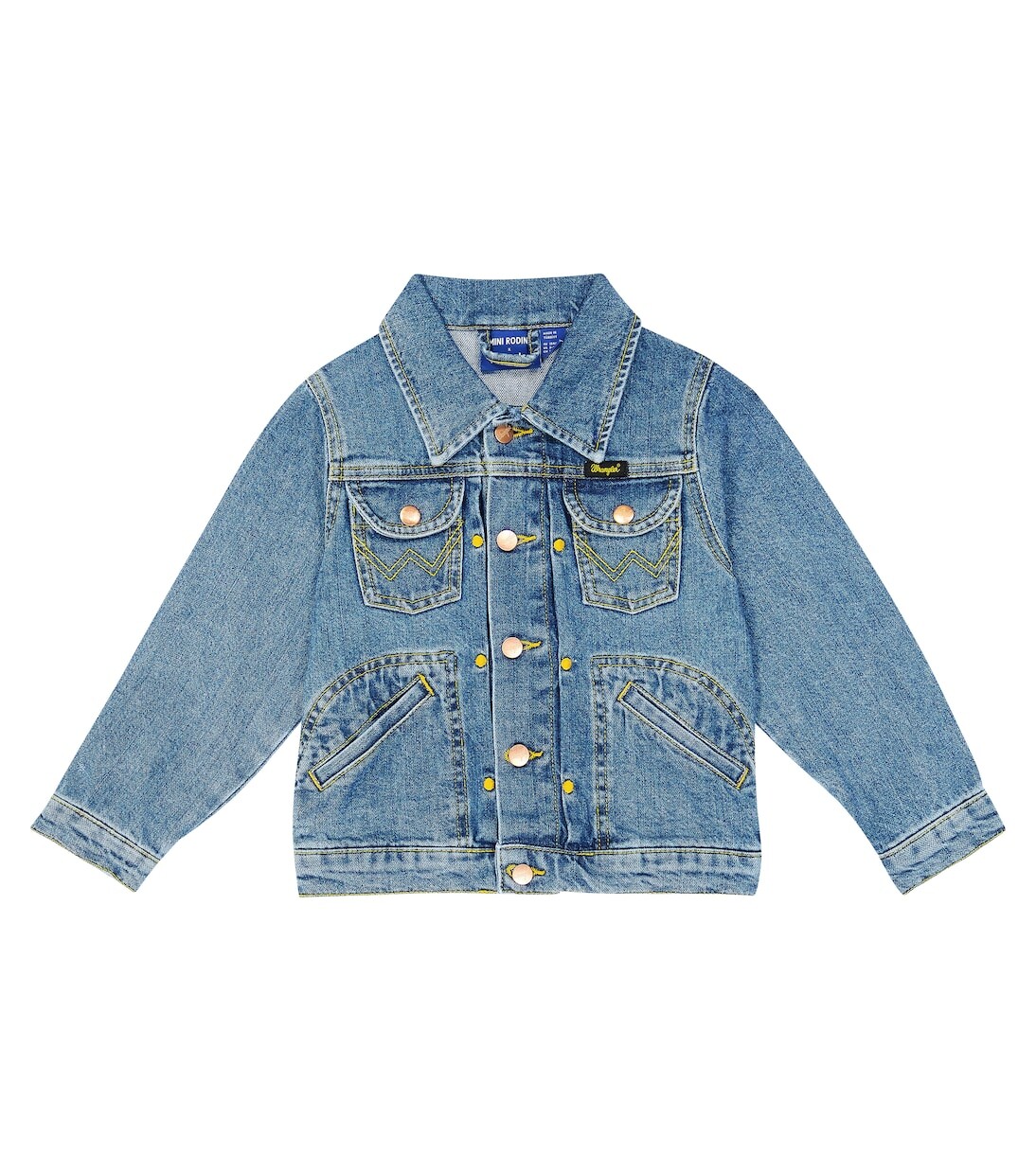 

Джинсовая куртка x wrangler из хлопка Mini Rodini, синий