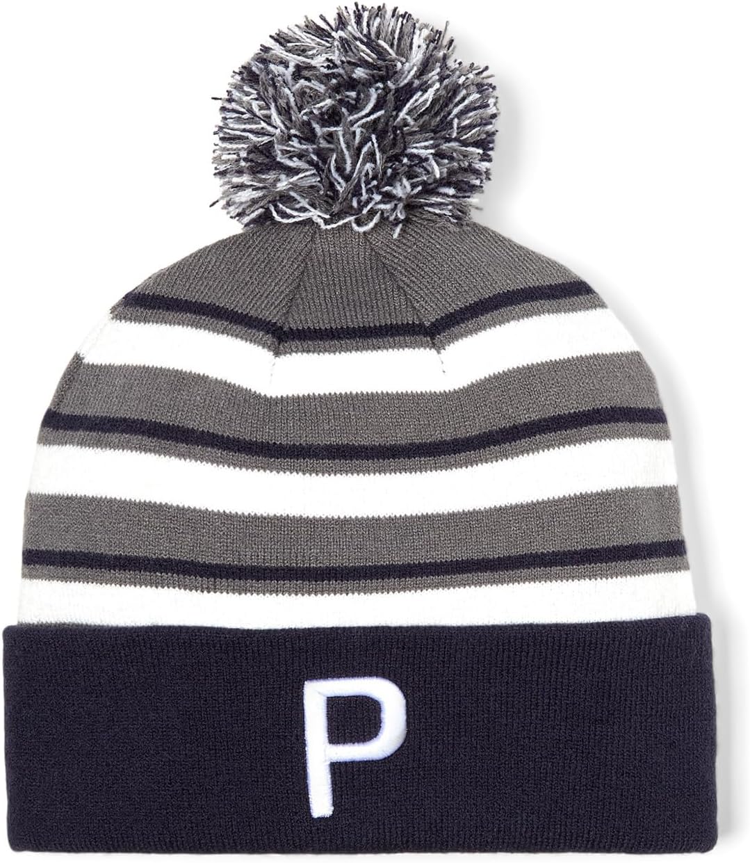 

Шапка Puma WRMLBL Stripe Pom Beanie, цвет Navy Blazer/Slate Sky