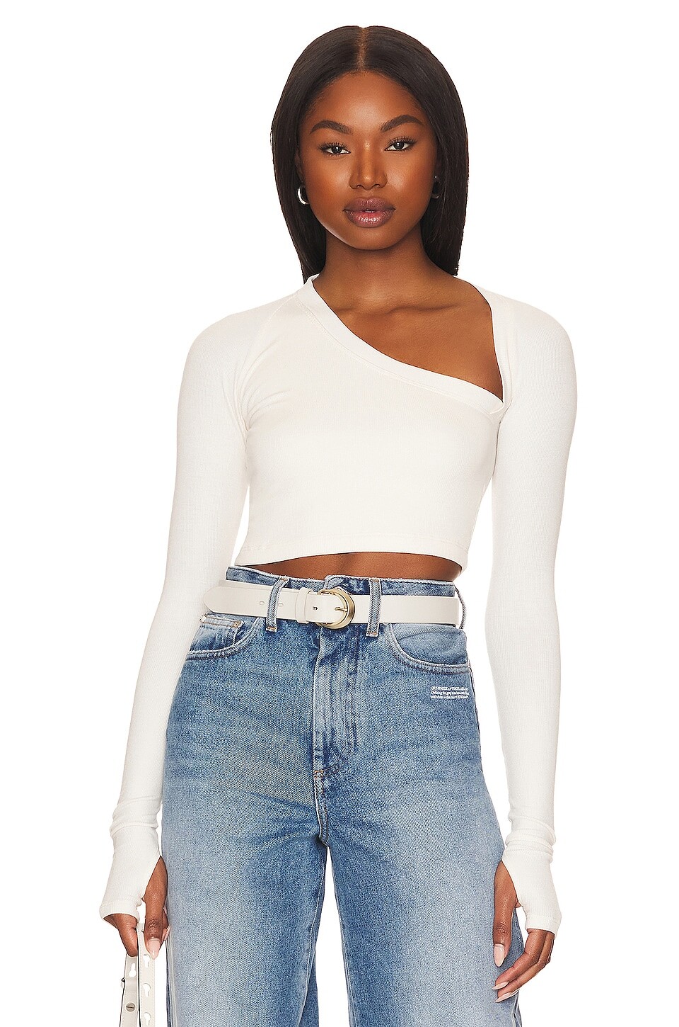 

Топ ALIX NYC Stratton Crop, слоновая кость