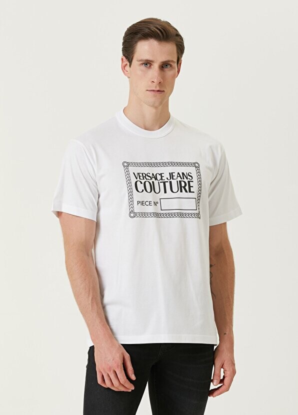 

Белая футболка с логотипом Versace Jeans Couture, Белый