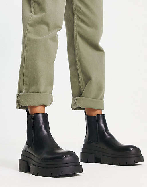 

Черные массивные ботинки челси Topshop Brody, Черный