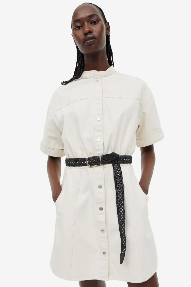 

Плетеный ремень H&M, черный