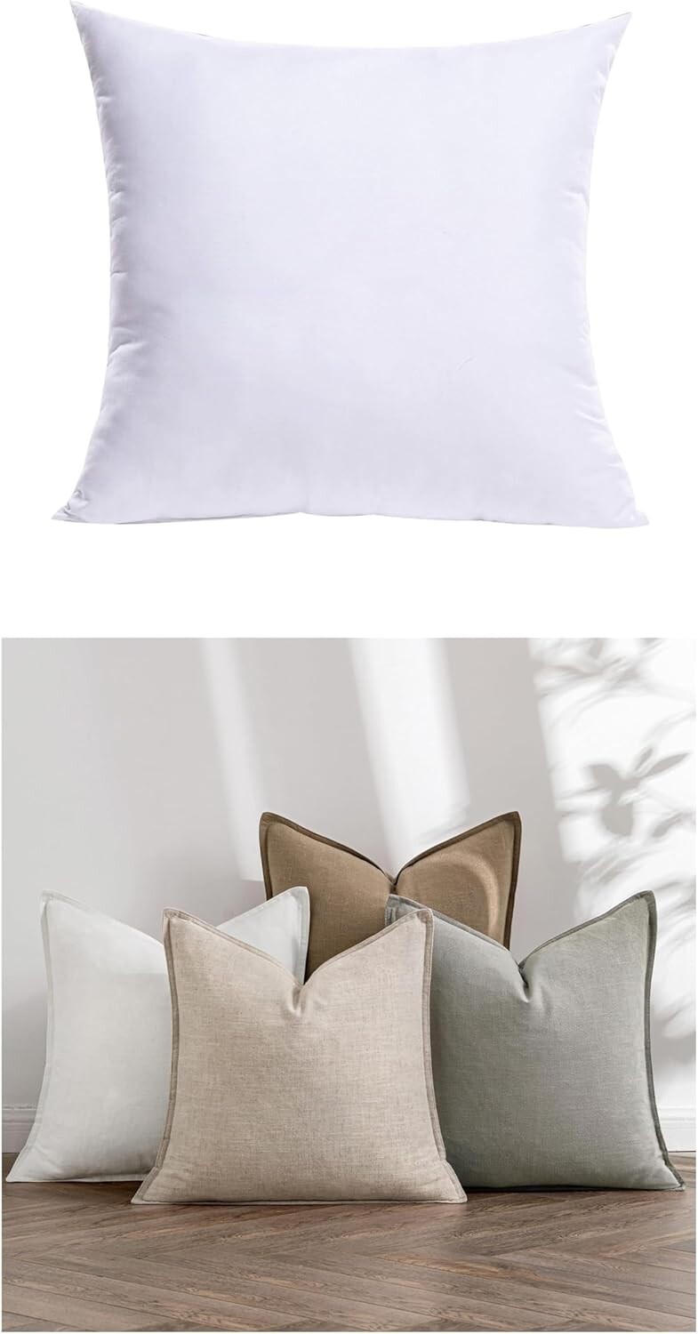 

MIULEE Neutral Linen Pack из 4 наволочек и вставки для подушки