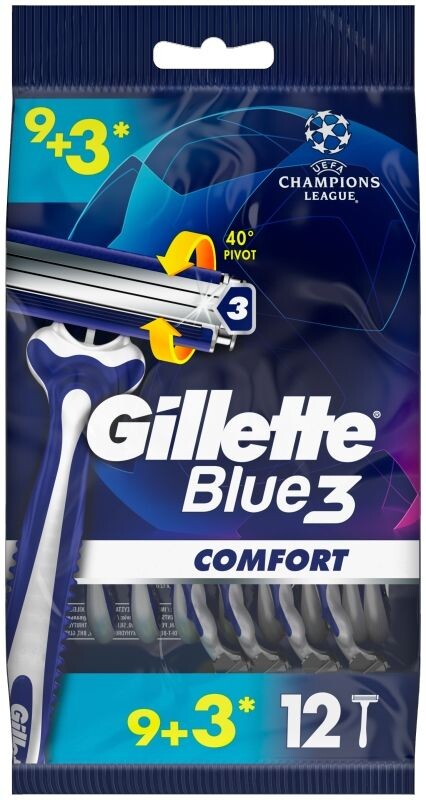 

Gillette Blue3бритва для мужчин, 12 шт.