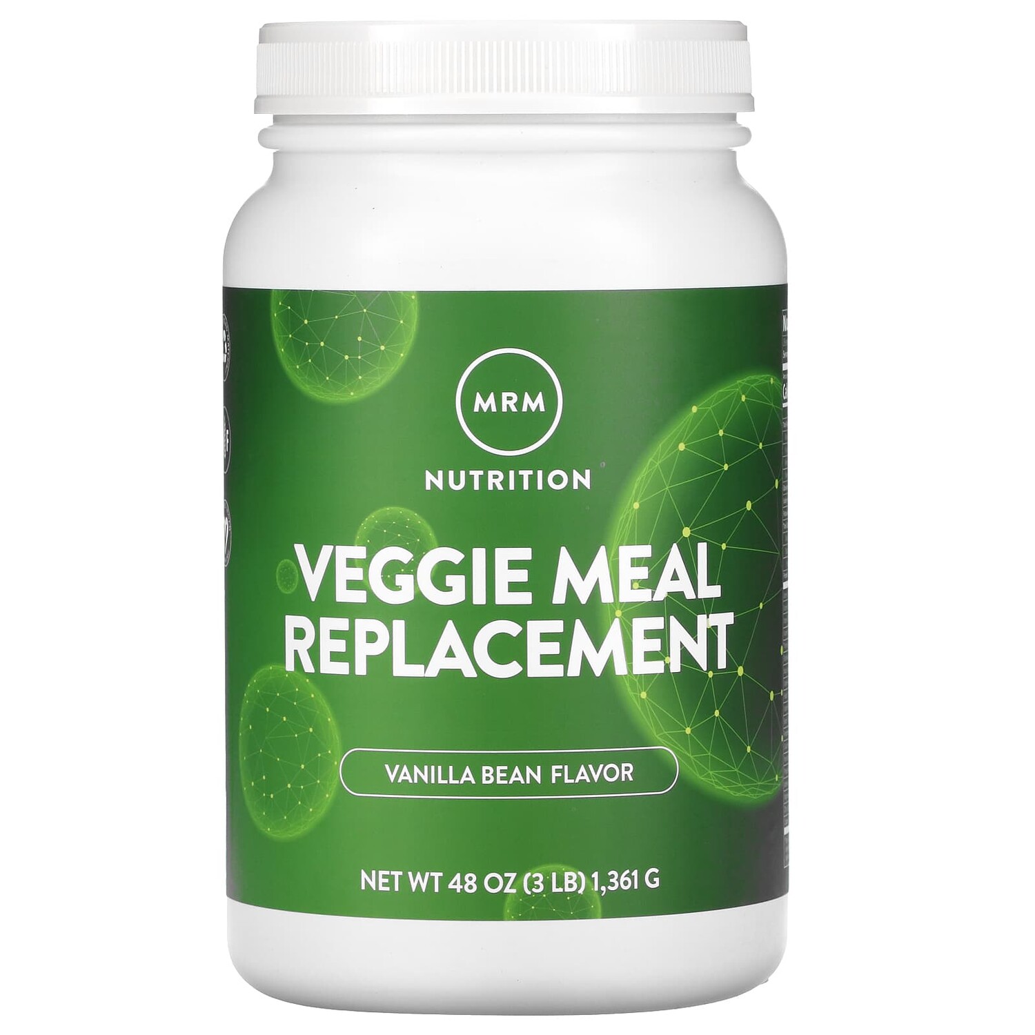 

Растительный заменитель питания, ваниль и бобы, 3 фунта (1361 г), MRM Nutrition