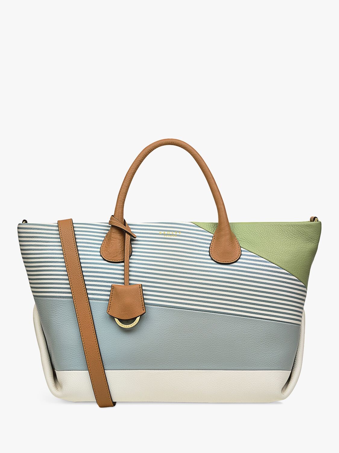 

Сумка Radley Aster Way в полоску с принтом, средний размер на молнии, цвет мел/мульти