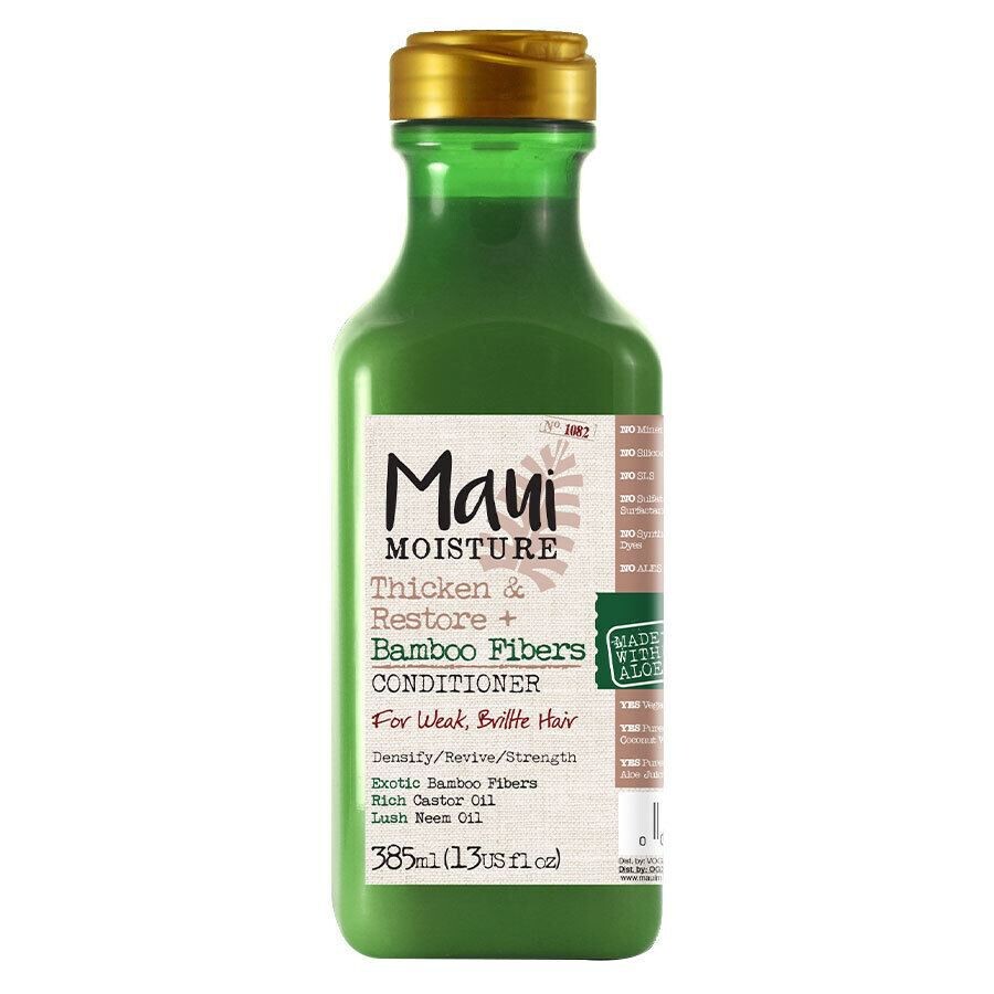 Кондиционер для ослабленных и ломких волос с бамбуком Maui Moisture Thicken & Restore + Bamboo Fibers, 385 мл кондиционер с бамбуковыми волокнами кондиционер для слабых и ломких волос с бамбуком maui moisture thicken