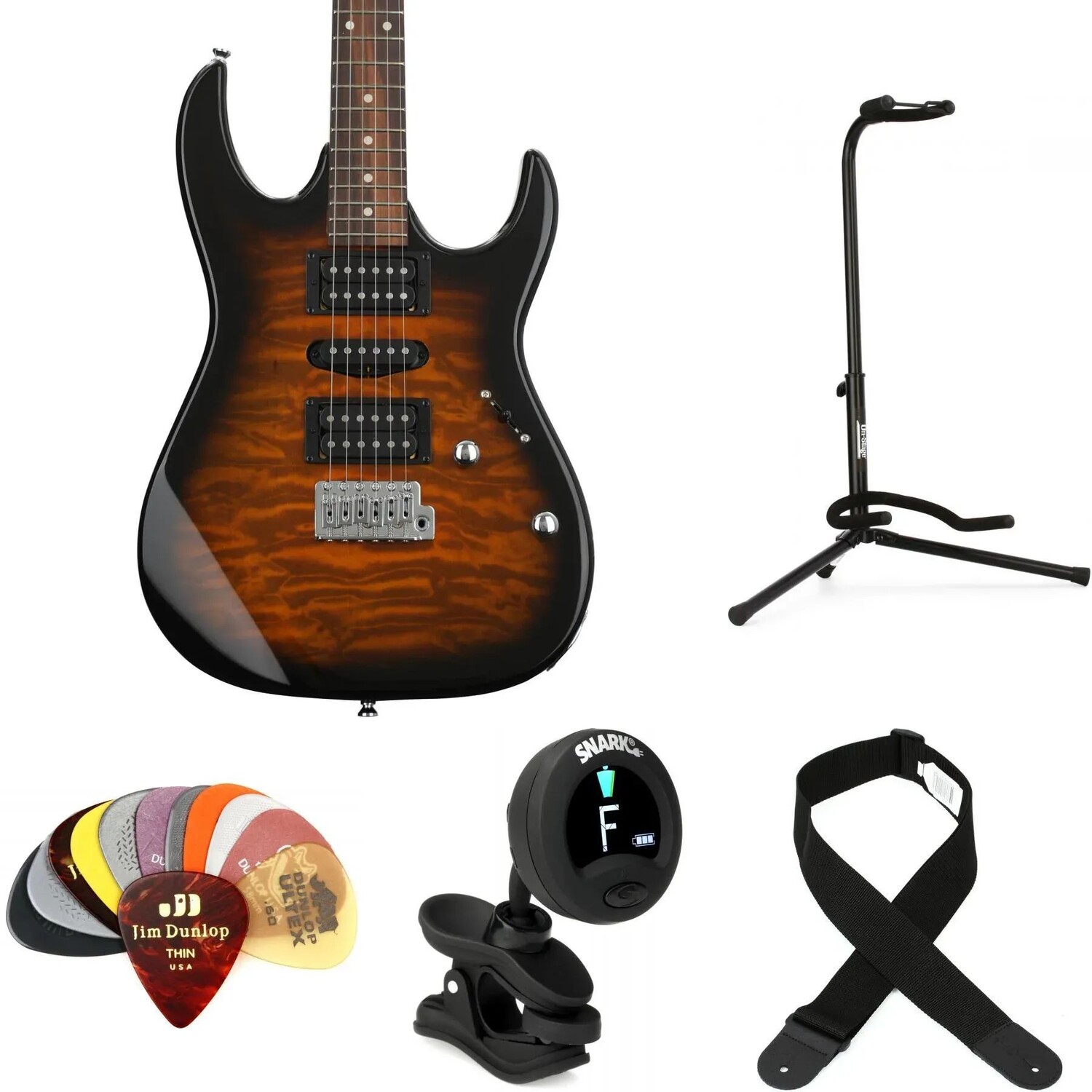 

Комплект предметов для электрогитары Ibanez Gio GRX70QA — Sunburst