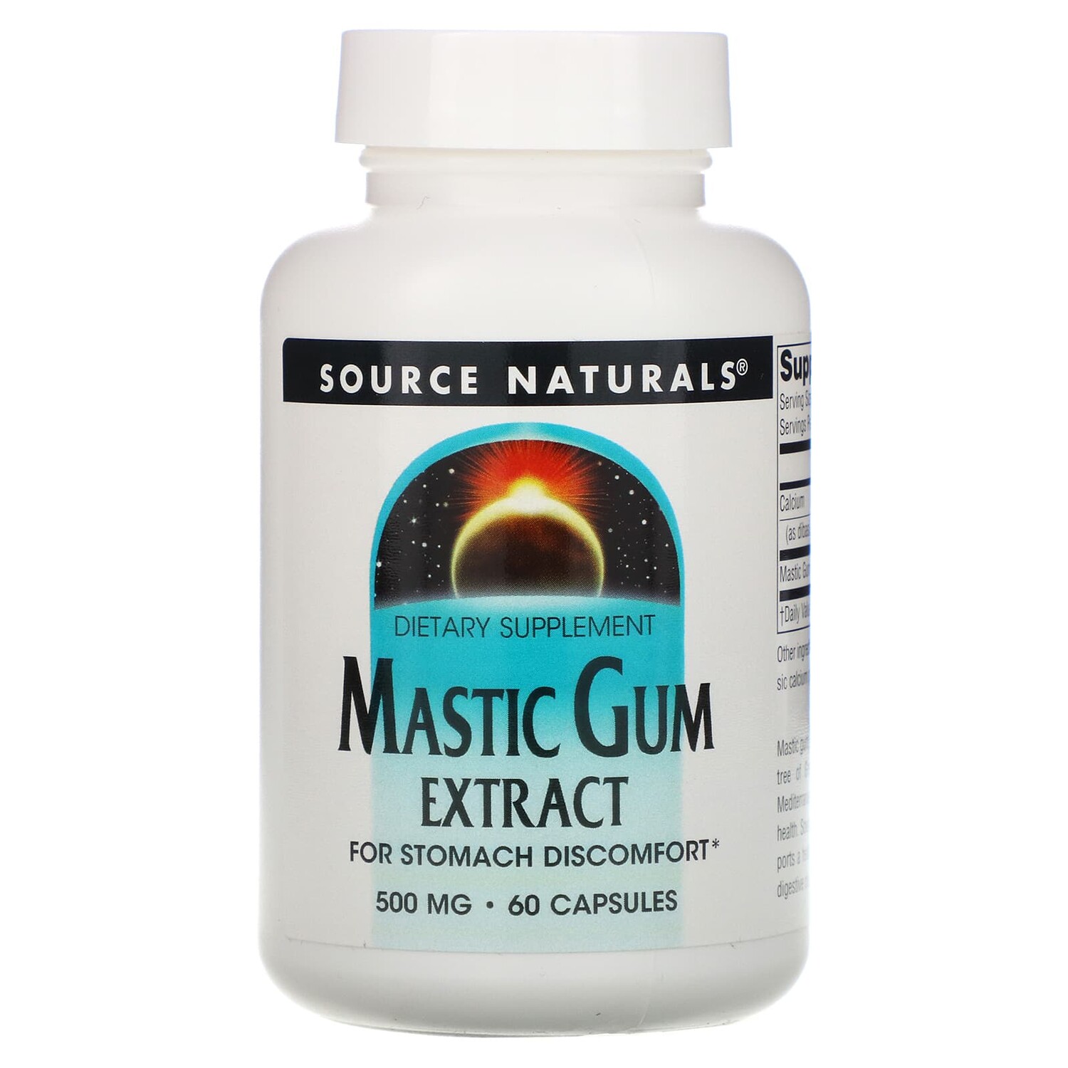 

Экстракт мастичной камеди, 500 мг, 60 капсул, Source Naturals