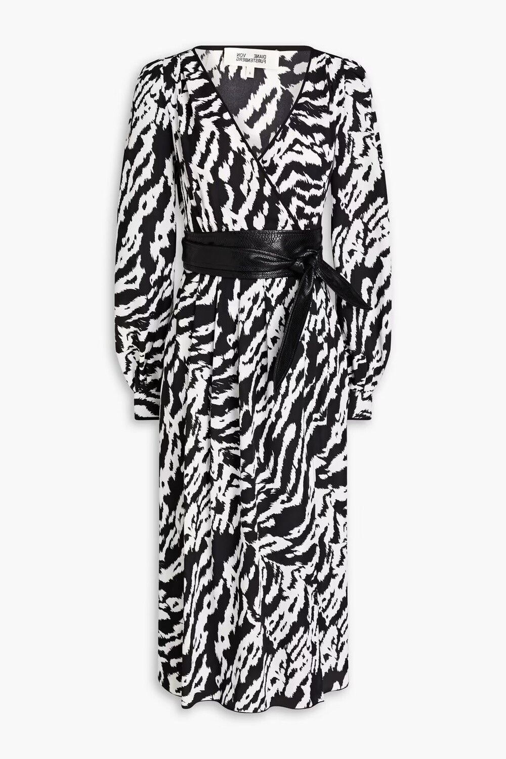 

Платье из плиссированного крепа Celestia с эффектом запаха и принтом Diane Von Furstenberg, белый