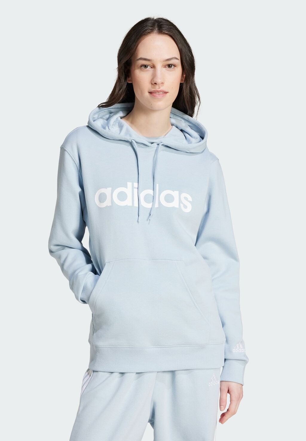 

Толстовка с капюшоном ESSENTIALS LINEAR adidas, синий
