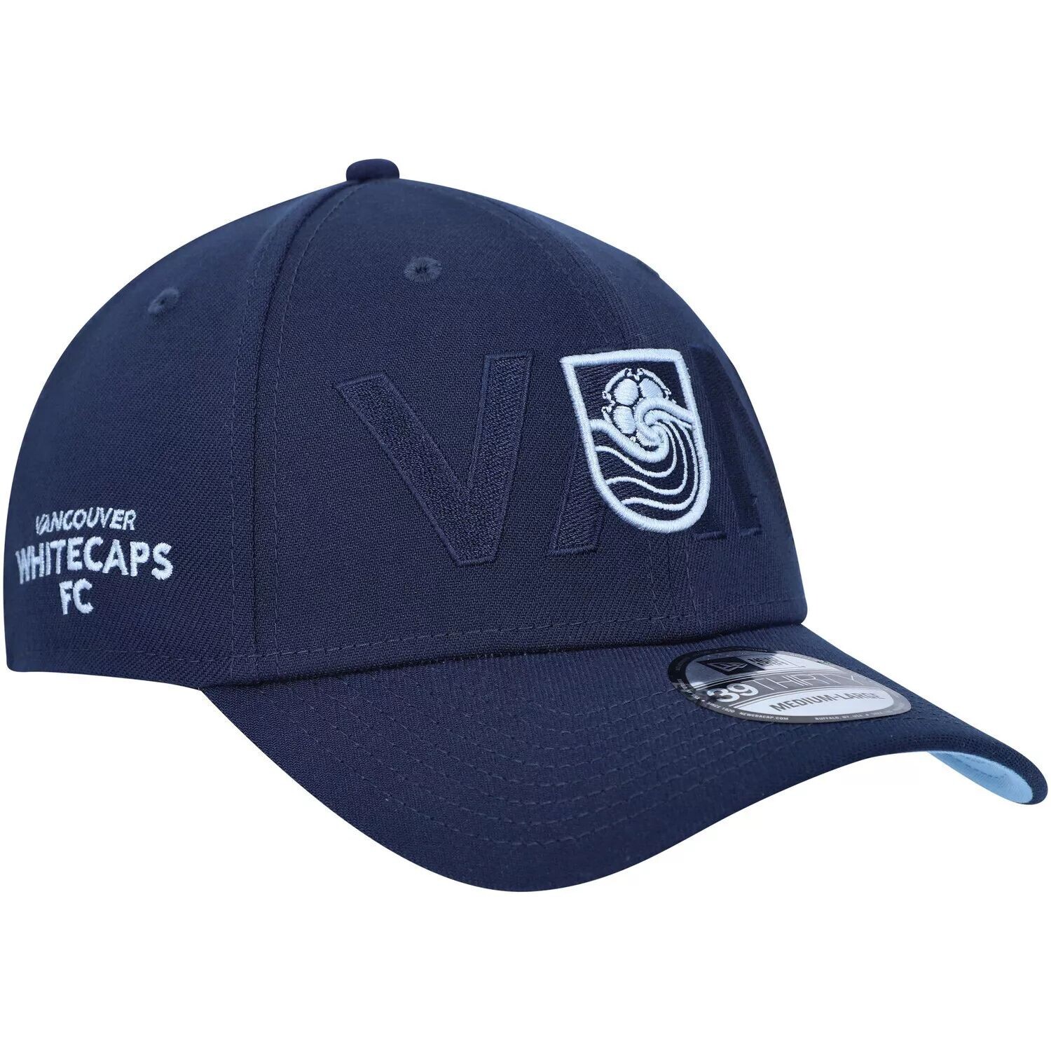 

Мужская гибкая кепка New Era Deep Sea Blue Vancouver Whitecaps FC Kick Off 39THIRTY