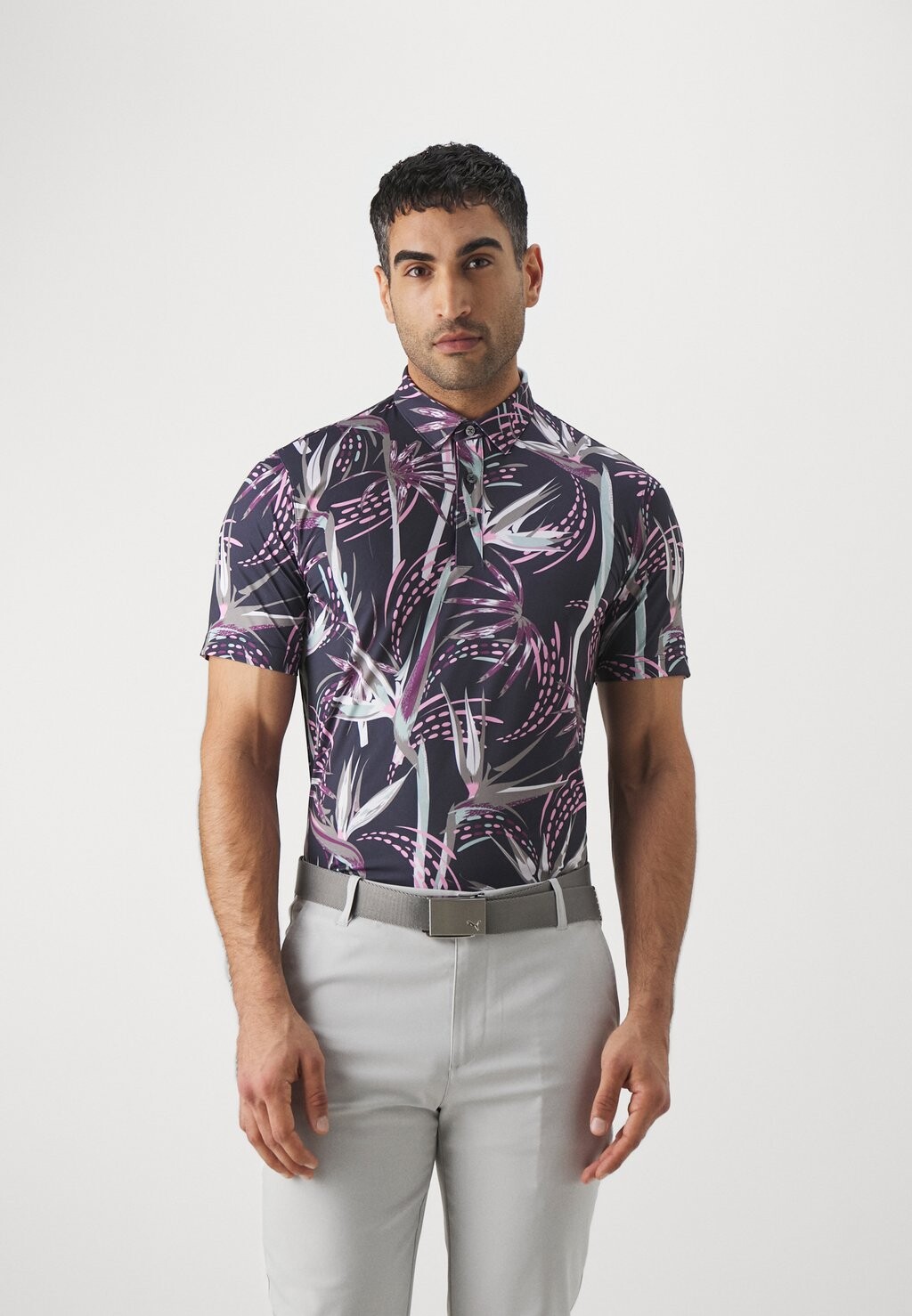 

Рубашка-поло Mattr Birds Of Paradise Puma Golf, цвет deep navy/crushed berry