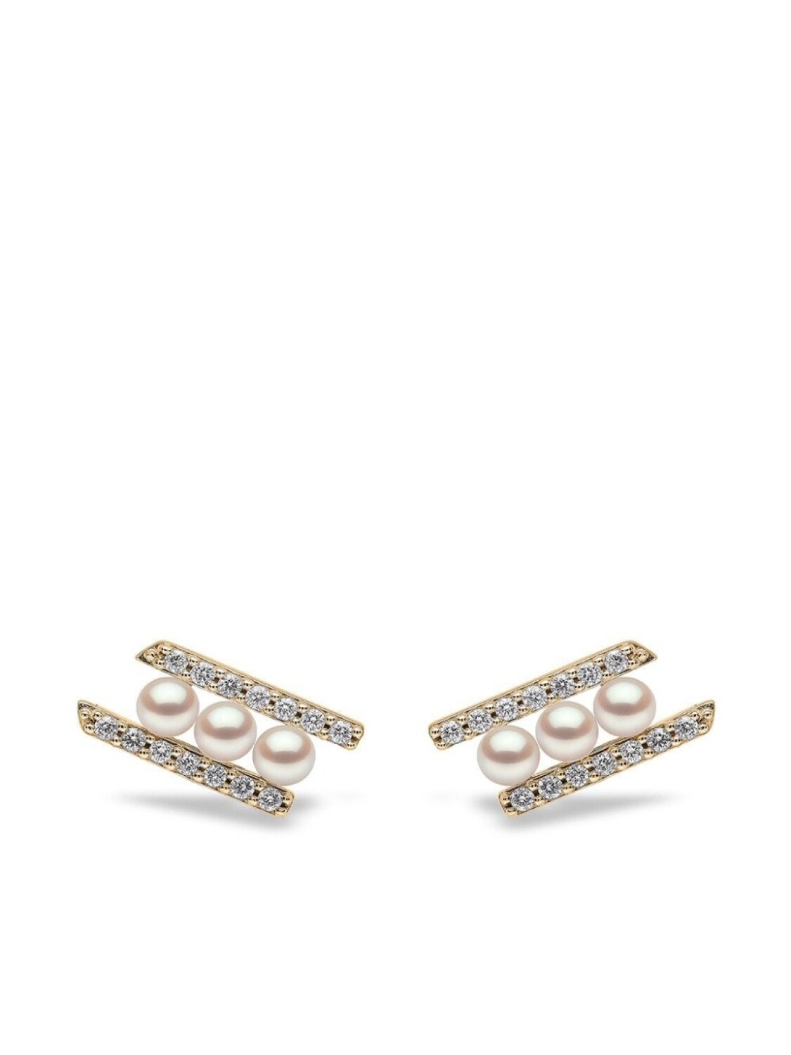 

Серьги Sleek из желтого золота с жемчугом и бриллиантами Yoko London, золотой