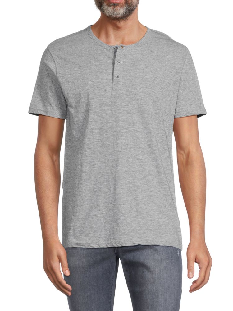 

Хлопковая футболка Slub с короткими рукавами Saks Fifth Avenue, цвет Heather Grey