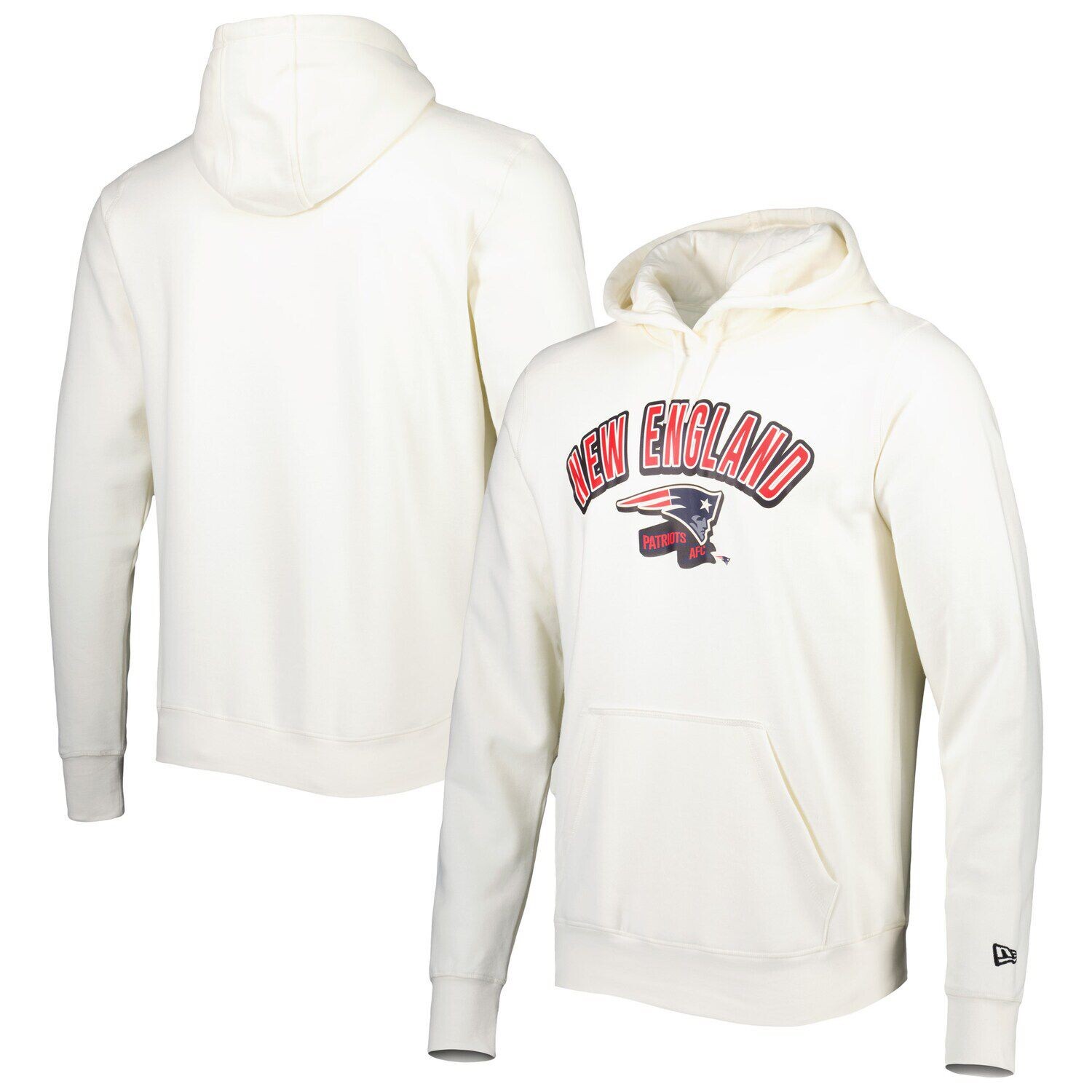 

Мужской кремовый пуловер с капюшоном New England Patriots Sideline Chrome New Era, Бежевый