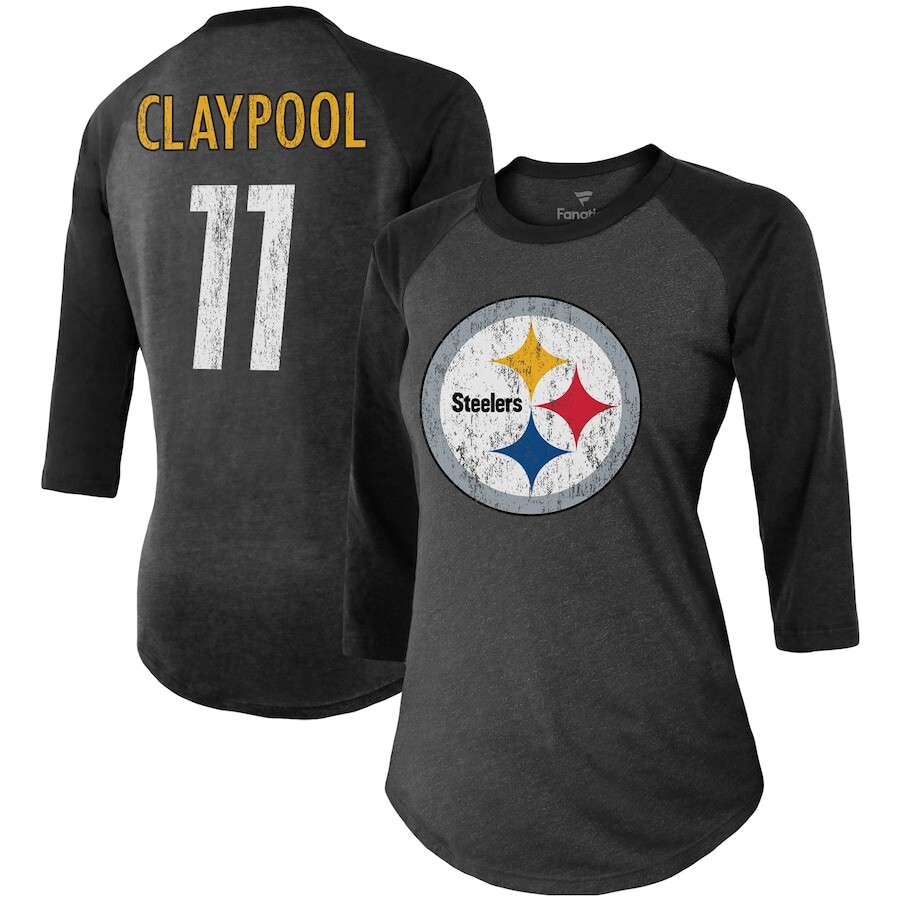

Футболка с именем и номером Majestic Threads Pittsburgh Steelers, черный