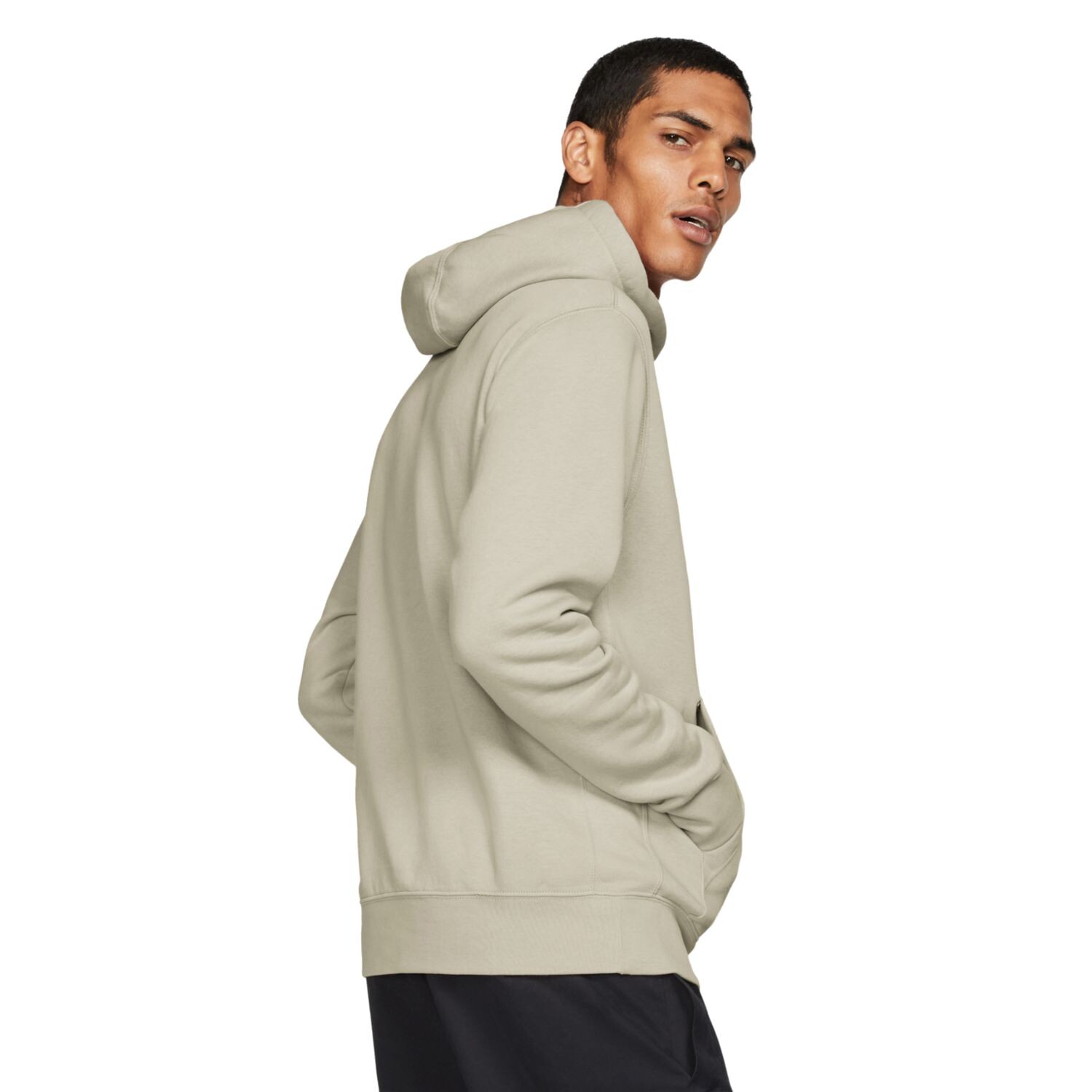 

Флисовый пуловер с рисунком Sportswear Club Big & Tall с капюшоном Nike, черный