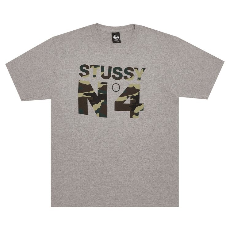 

Футболка Stussy N°4 'Grey Camo', серый