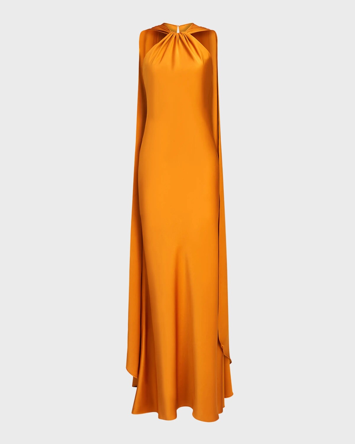

Атласное платье с драпировкой Reta и бретельками на бретельках Halston, цвет Hot Mustard