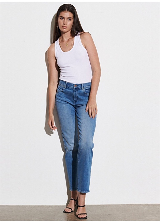 Прямые женские джинсовые брюки с высокой талией Wrangler
