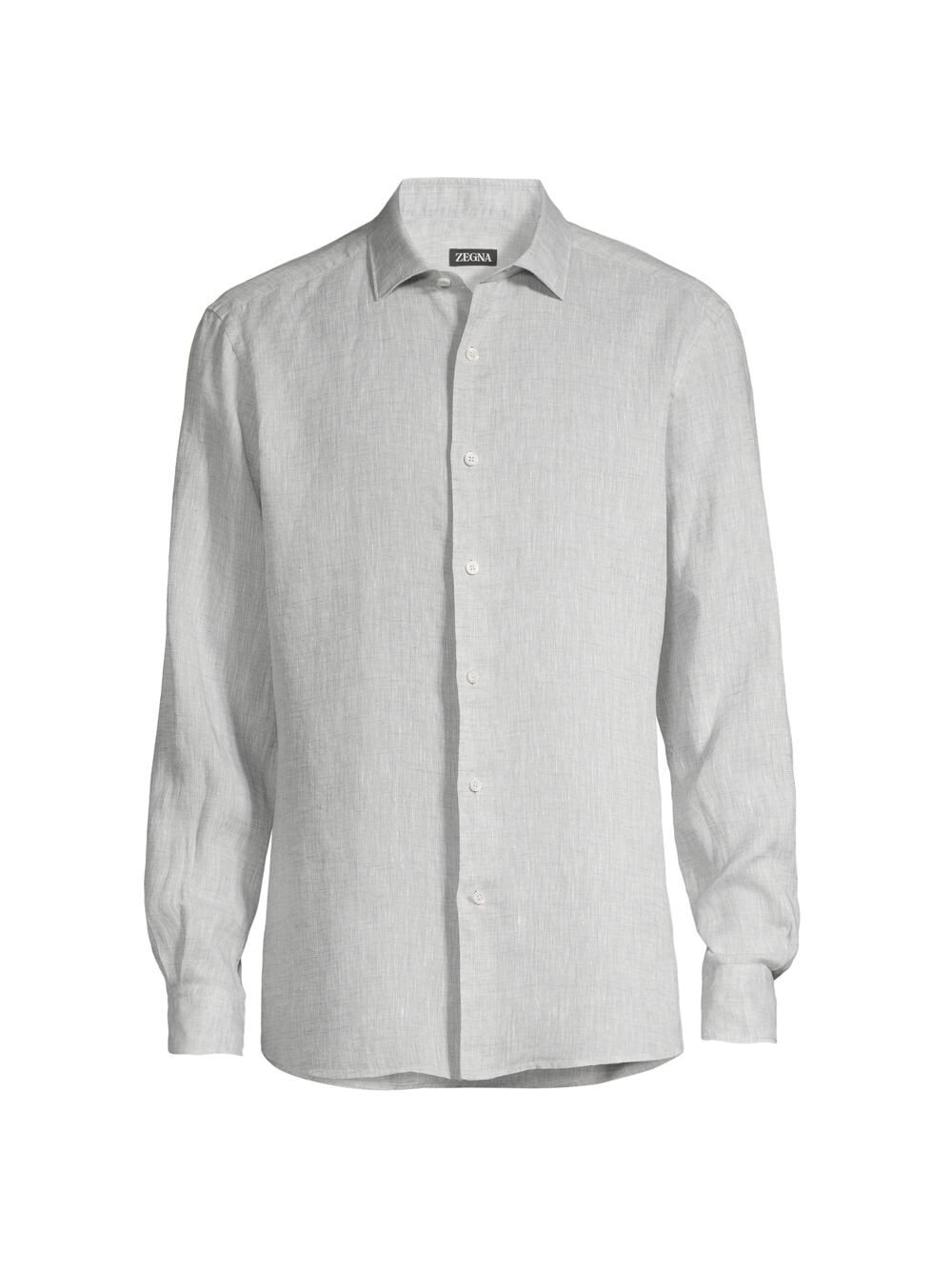 

Льняная рубашка ZEGNA, серый