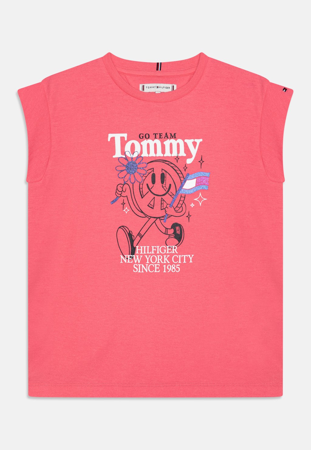 Футболка с принтом New York Tee Tommy Hilfiger, цвет glamour pink