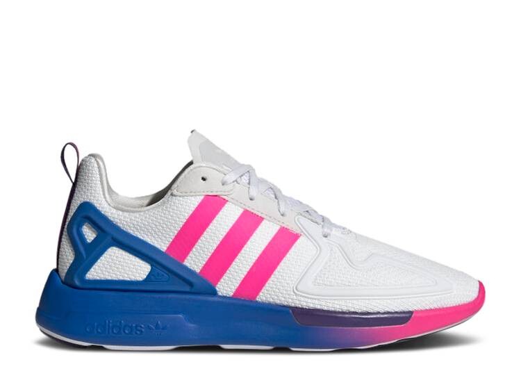 Кроссовки Adidas WMNS ZX 2K FLUX 'GRADIENT SOLE - WHITE SHOCK PINK', белый кроссовки adidas originals zx 2k flux crystal white shock pink blue