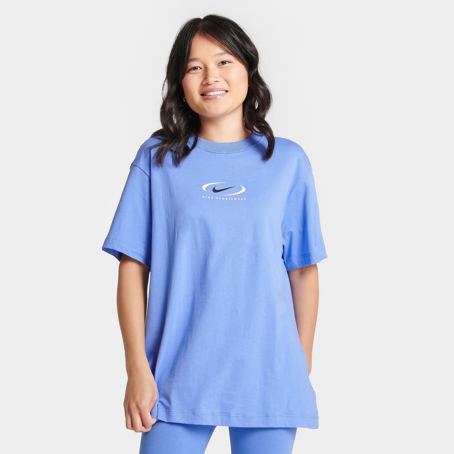 

Женская футболка с рисунком Nike Sportswear Swoosh Life, синий