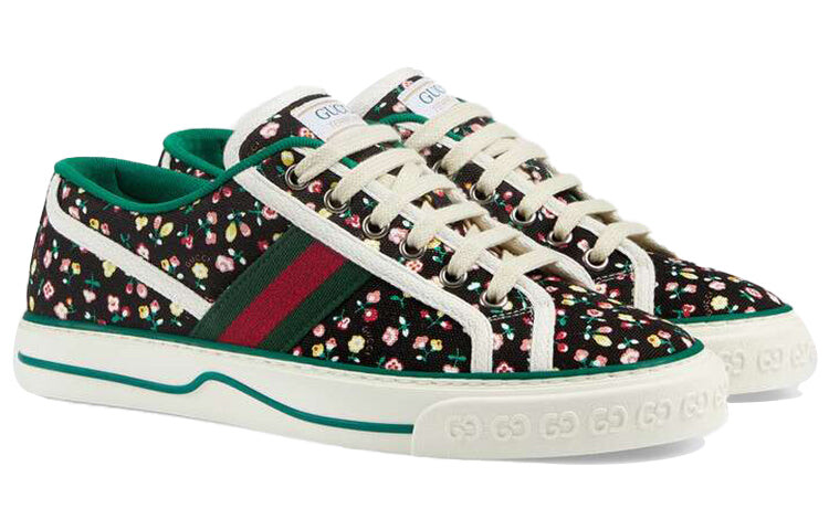 

Кроссовки GUCCI Wmns Tennis 1977 Liberty London, черный/зеленый/красный