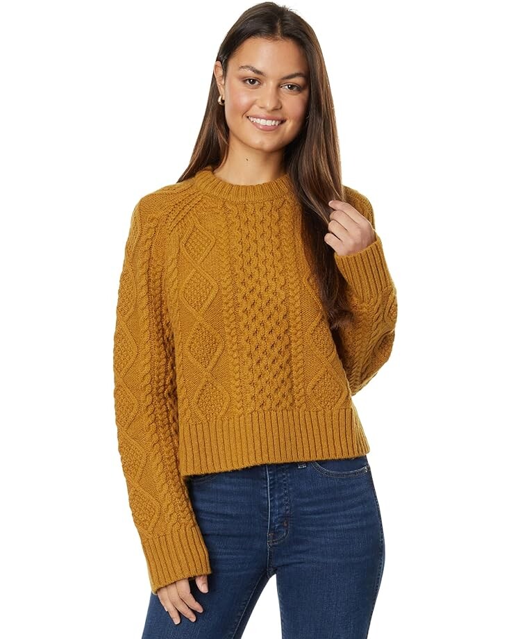 

Свитер Pendleton Cropped Fisherman Sweater, золотой, Желтый