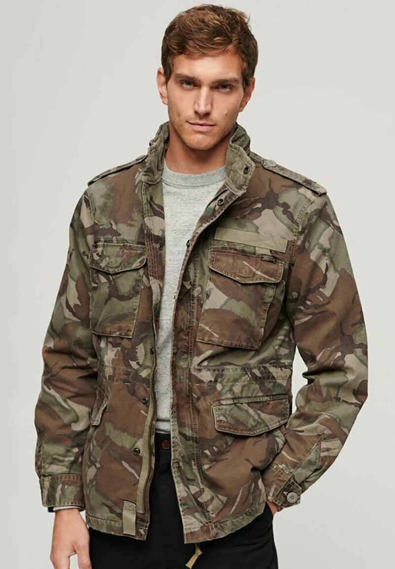 

Куртка Superdry MILITARY M65, цвет washed green camo