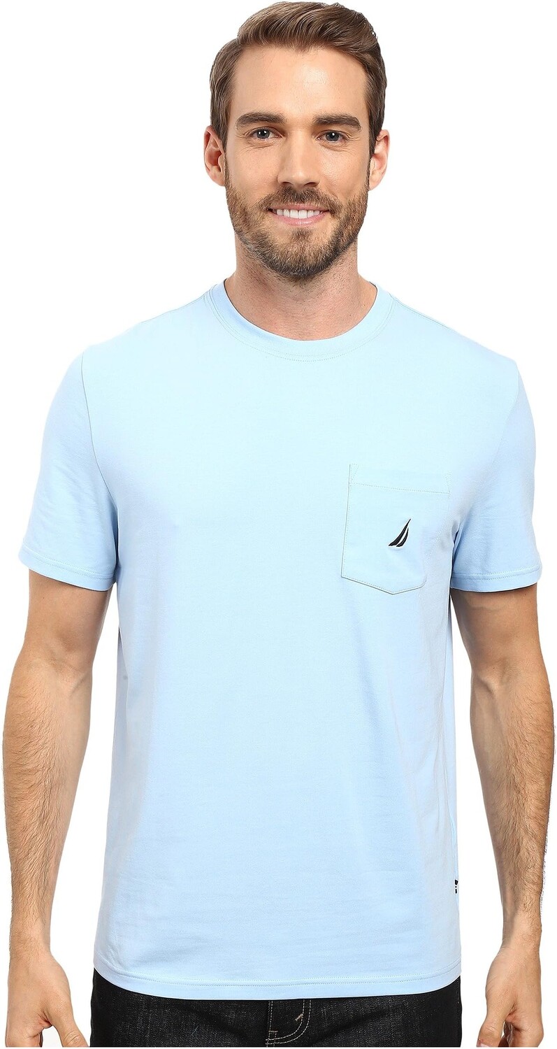

Однотонная футболка с карманом и короткими рукавами Nautica, цвет Noon Blue