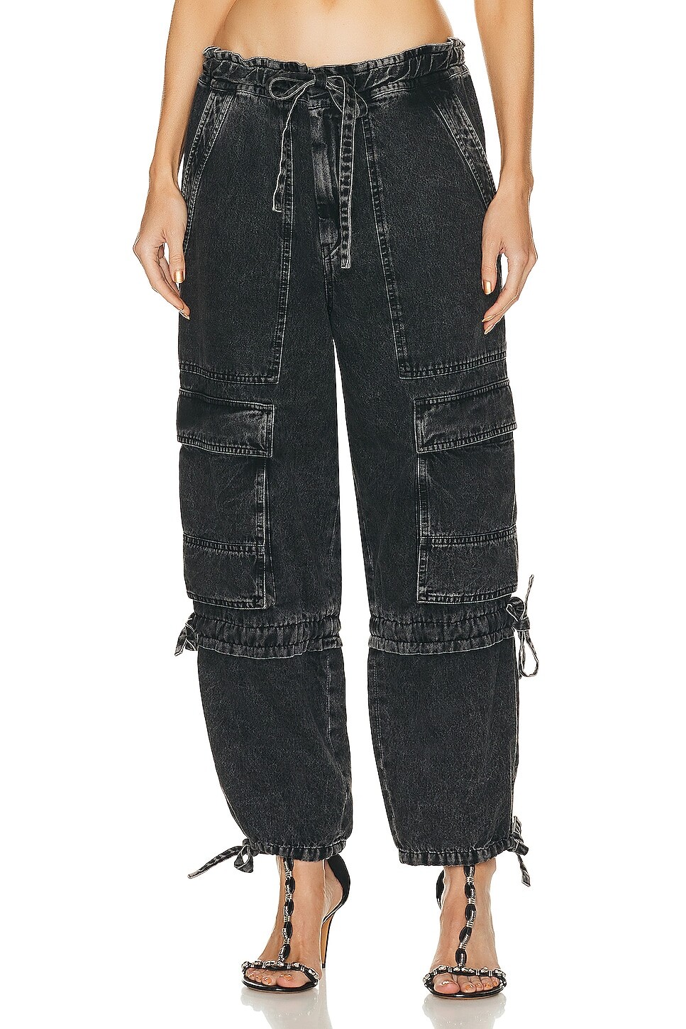 Брюки Isabel Marant Etoile Ivy Cargo, цвет Faded Black черные ковбойские сапоги dahope faded isabel marant