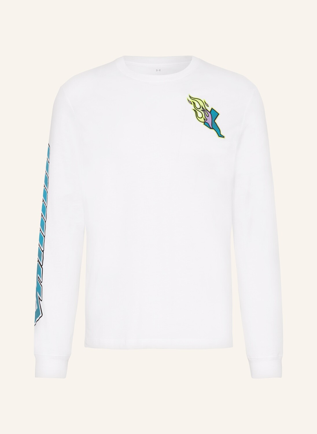 

Лонгслив ua запуск UNDER ARMOUR, белый/бирюзовый/черный