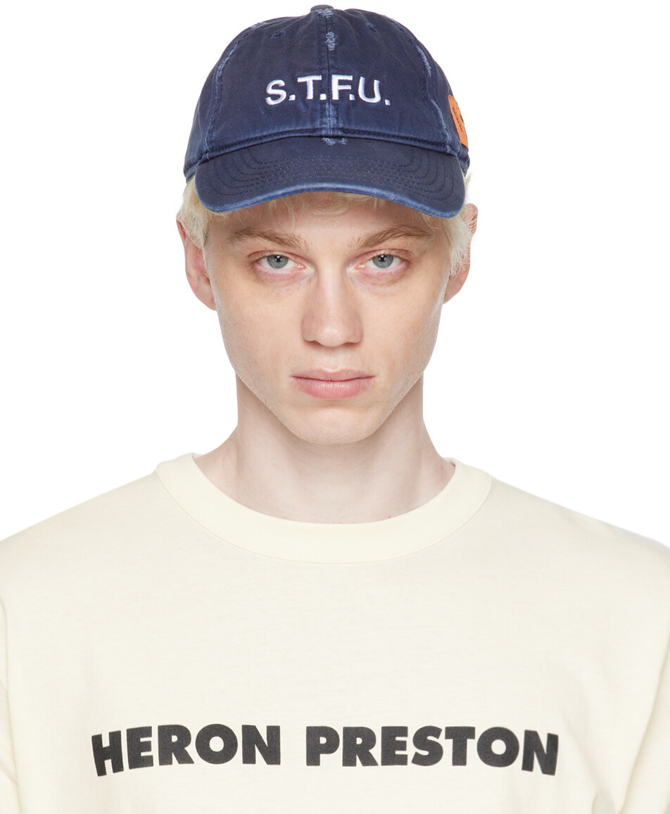 

Темно-синяя кепка STFU Heron Preston