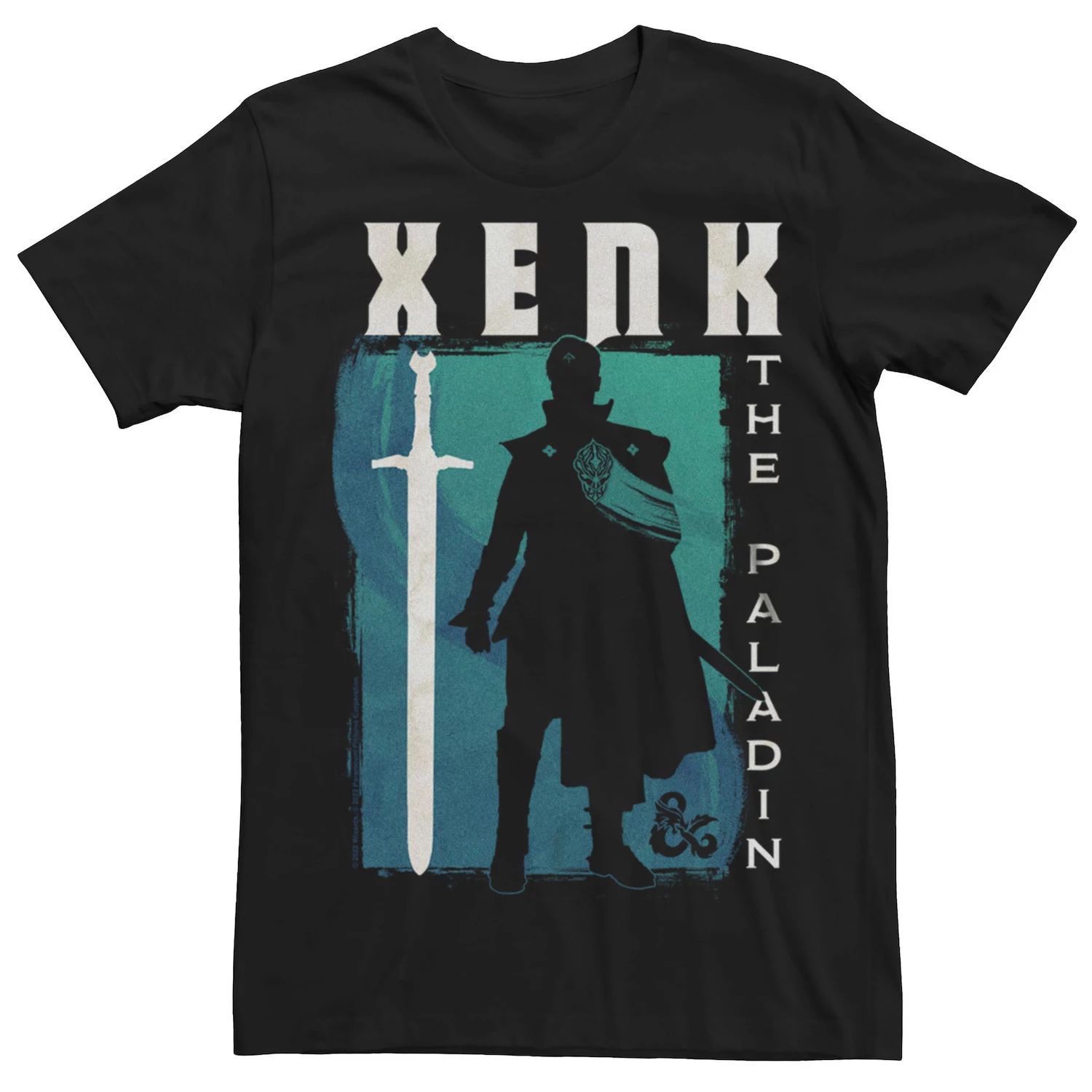 

Мужская футболка с силуэтом Dungeons & Dragons Xenk The Paladin Licensed Character