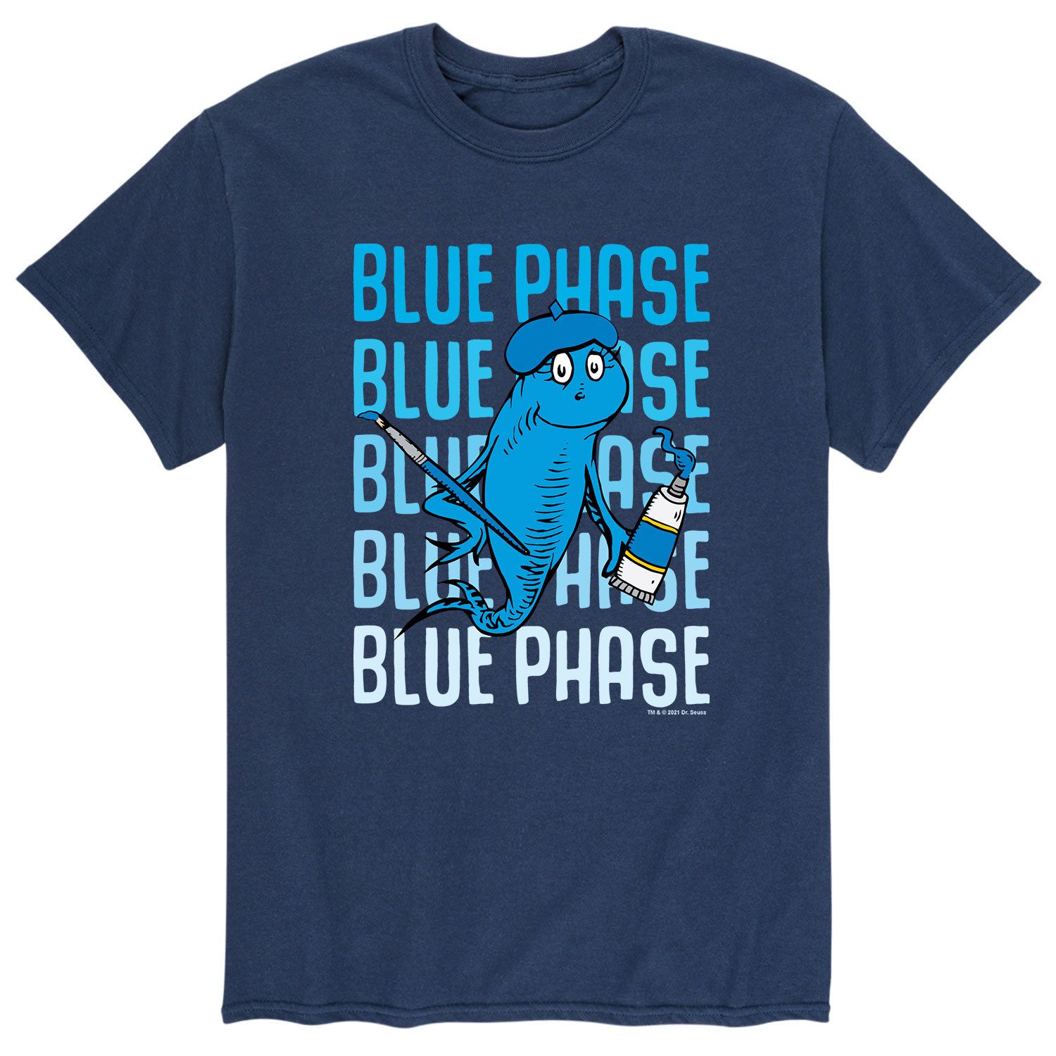 Мужская футболка Dr. Seuss Blue Phase Fish Licensed Character футболка dr seuss red fish blue fish для мальчиков 8–20 лет licensed character
