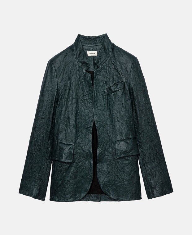 

Кожаный пиджак Zadig&Voltaire, цвет Petrol