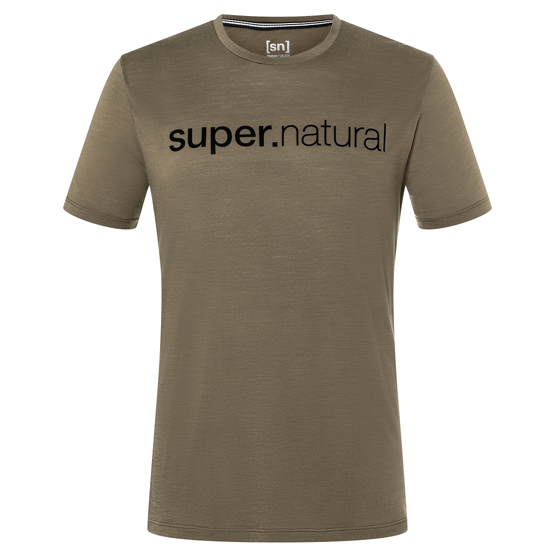 Рубашка из мериноса Super Natural 3D Signature Tee, цвет Stone Grey/Jet Black