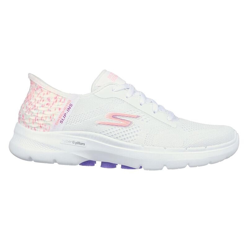 

Женская спортивная обувь для ходьбы Skechers 124627_WMLT Белые слипоны