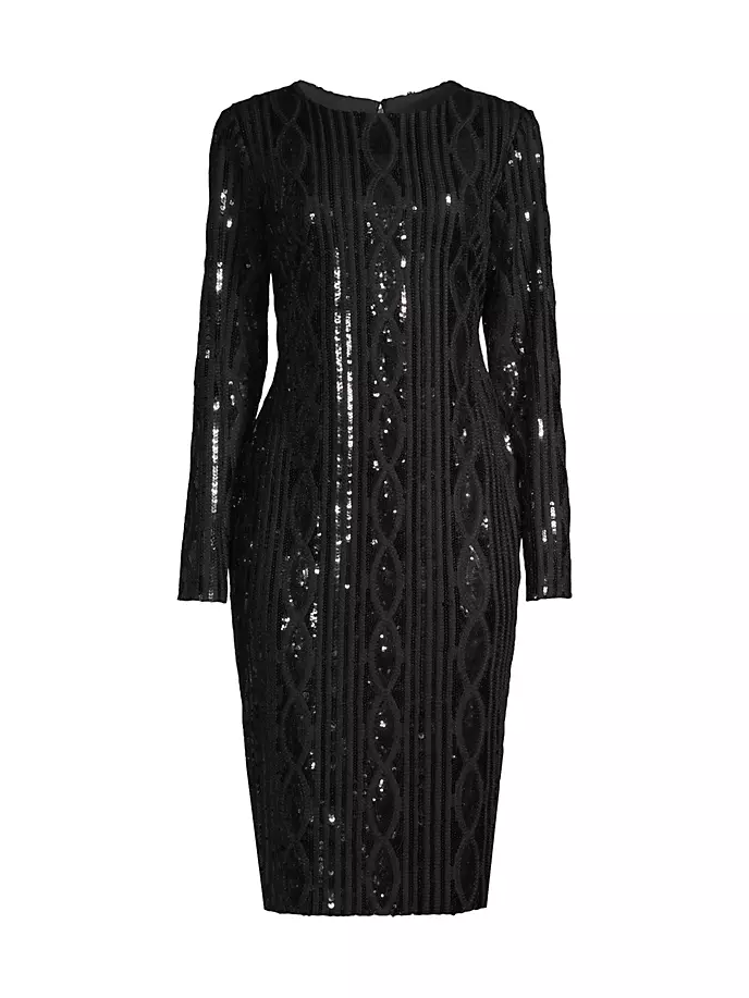 

Платье миди с пайетками и косами Donna Karan New York, черный