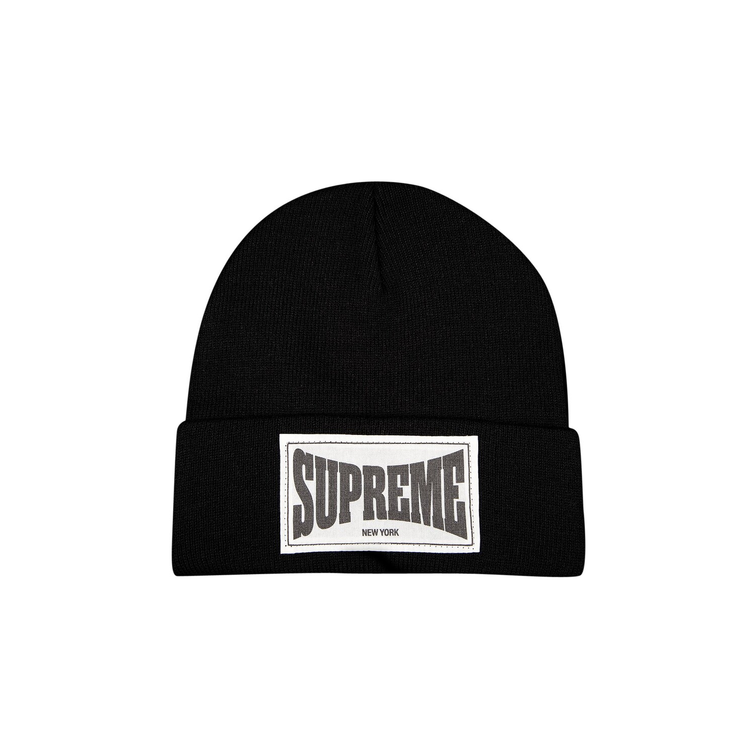 

Шапка-бини Supreme с тканой этикеткой, черная
